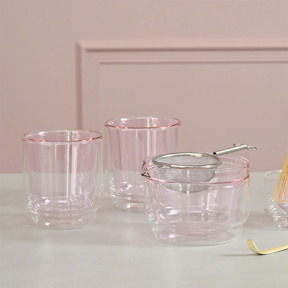 Hario Double-walled Matcha Cup 370ml (Pink) - Image 3