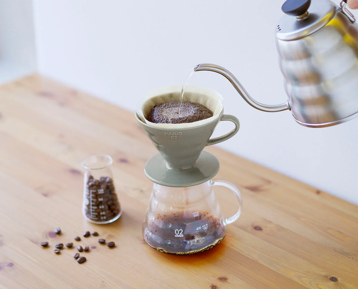 Hario V60 Ceramic Coffee Dripper Grey - Size 02 - Image 2