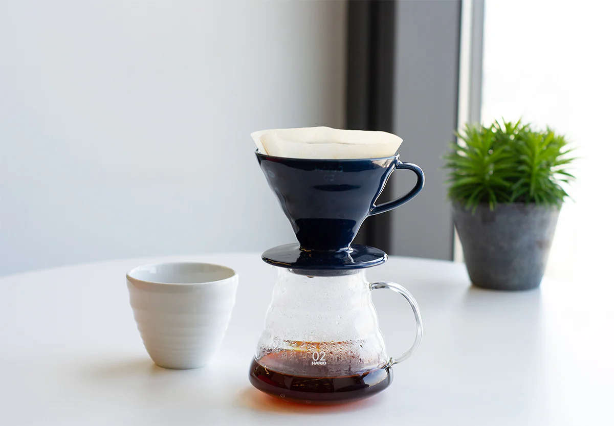 Hario V60 Ceramic Coffee Dripper Indigo Blue - Size 02 - Image 2