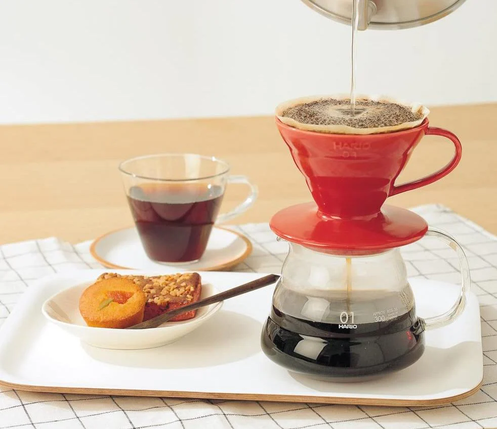 Hario V60 Ceramic Coffee Dripper Red - Size 01 - Image 2
