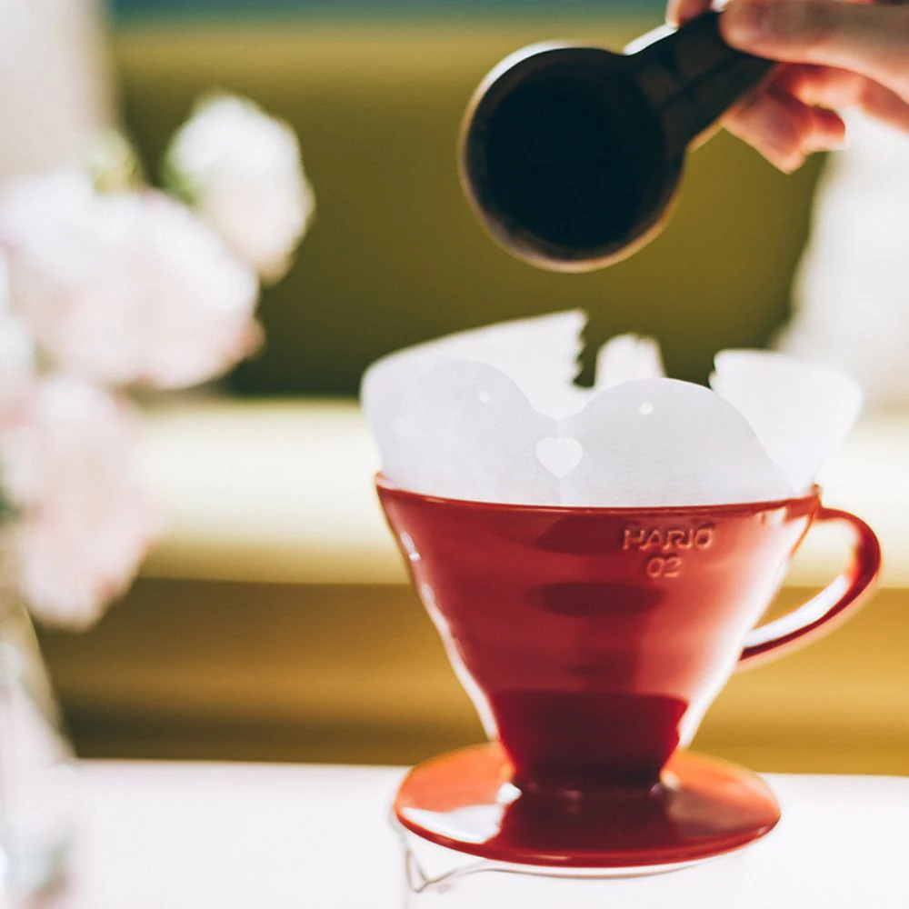 Hario V60 Ceramic Coffee Dripper Red - Size 02 - Image 2