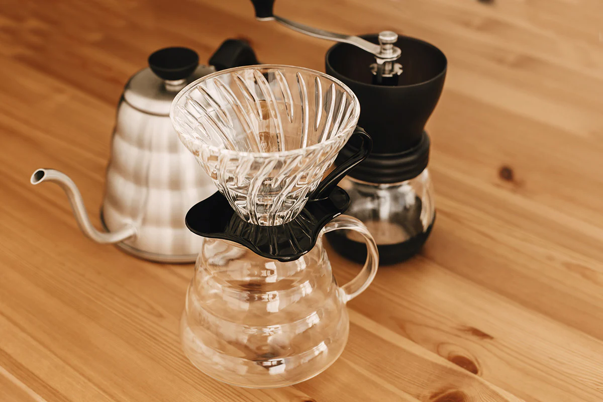 Hario V60 Glass Coffee Dripper Black - Size 02 - Image 2