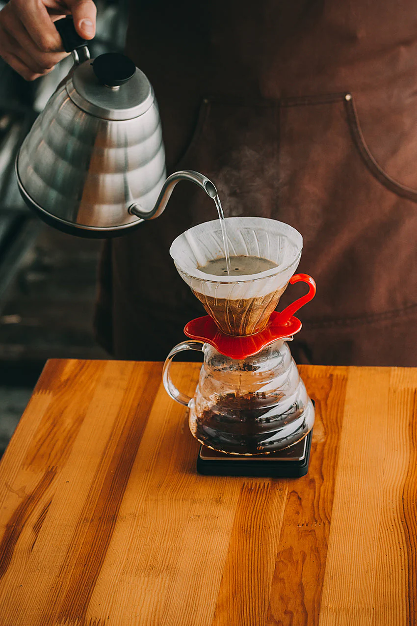 Hario V60 Glass Coffee Dripper Red - Size 02 - Image 2