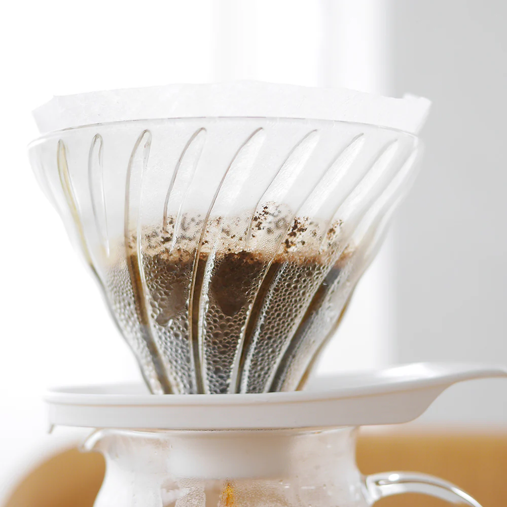 Hario V60 Glass Coffee Dripper White - Size 01 - Image 2