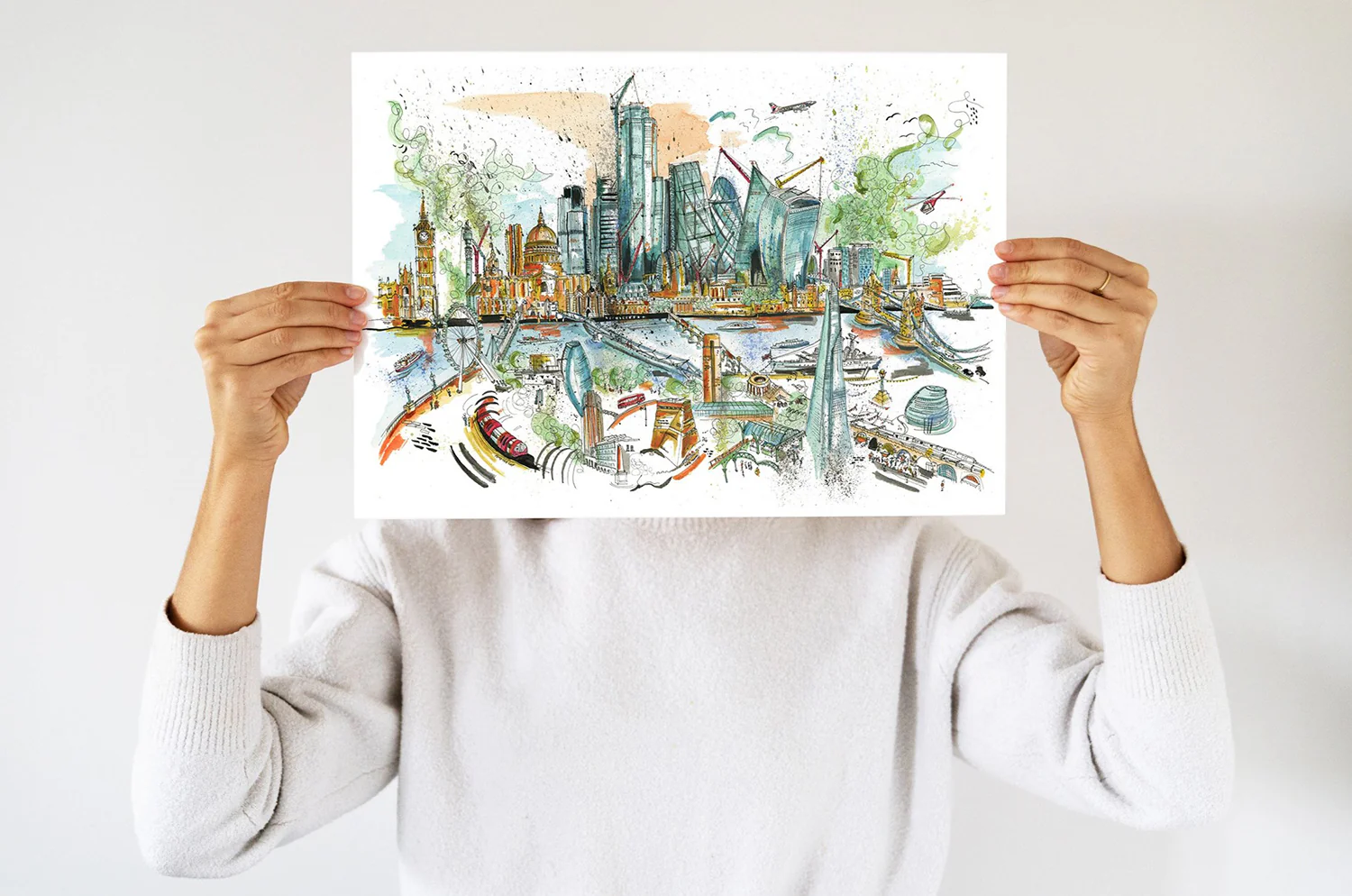 Naomi Bailey - City of London Artwork - Limited Edition Print (Size A4) - Image 2
